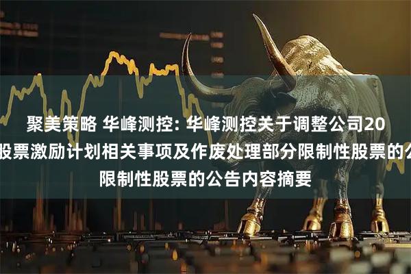 聚美策略 华峰测控: 华峰测控关于调整公司2021年限制性股票激励计划相关事项及作废处理部分限制性股票的公告内容摘要