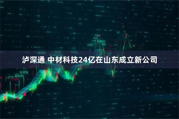 泸深通 中材科技24亿在山东成立新公司