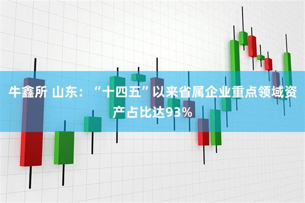 牛鑫所 山东：“十四五”以来省属企业重点领域资产占比达93%